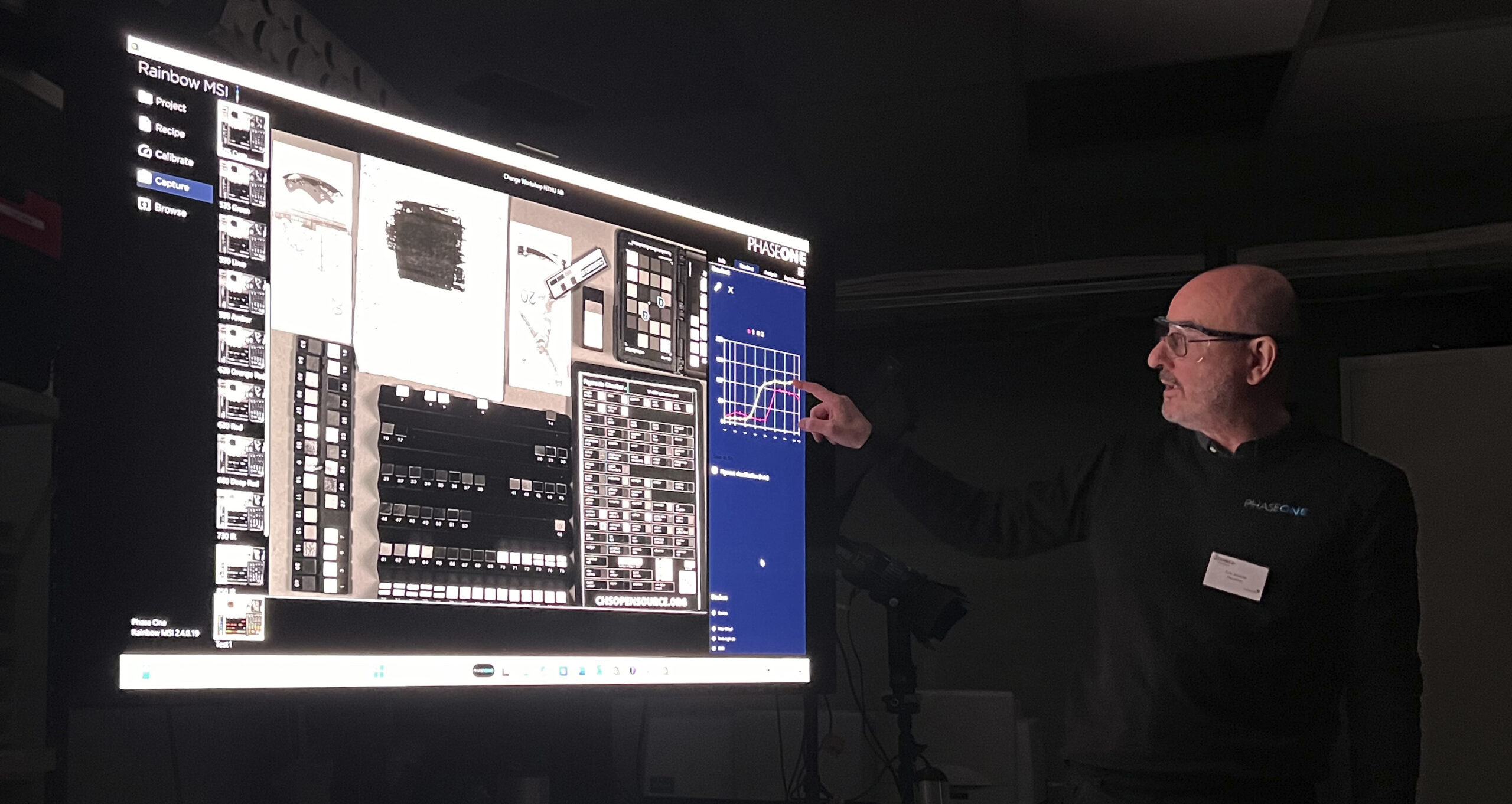 Eric Joakim, Senior Solutions Consultant at Phase One explaining the use of historical manuscript analysis with multispectral imaging